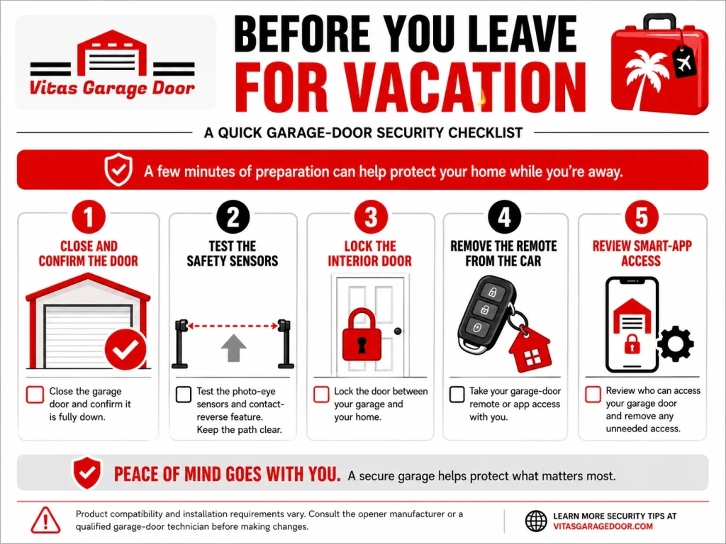 Garage Door security checklist infographic